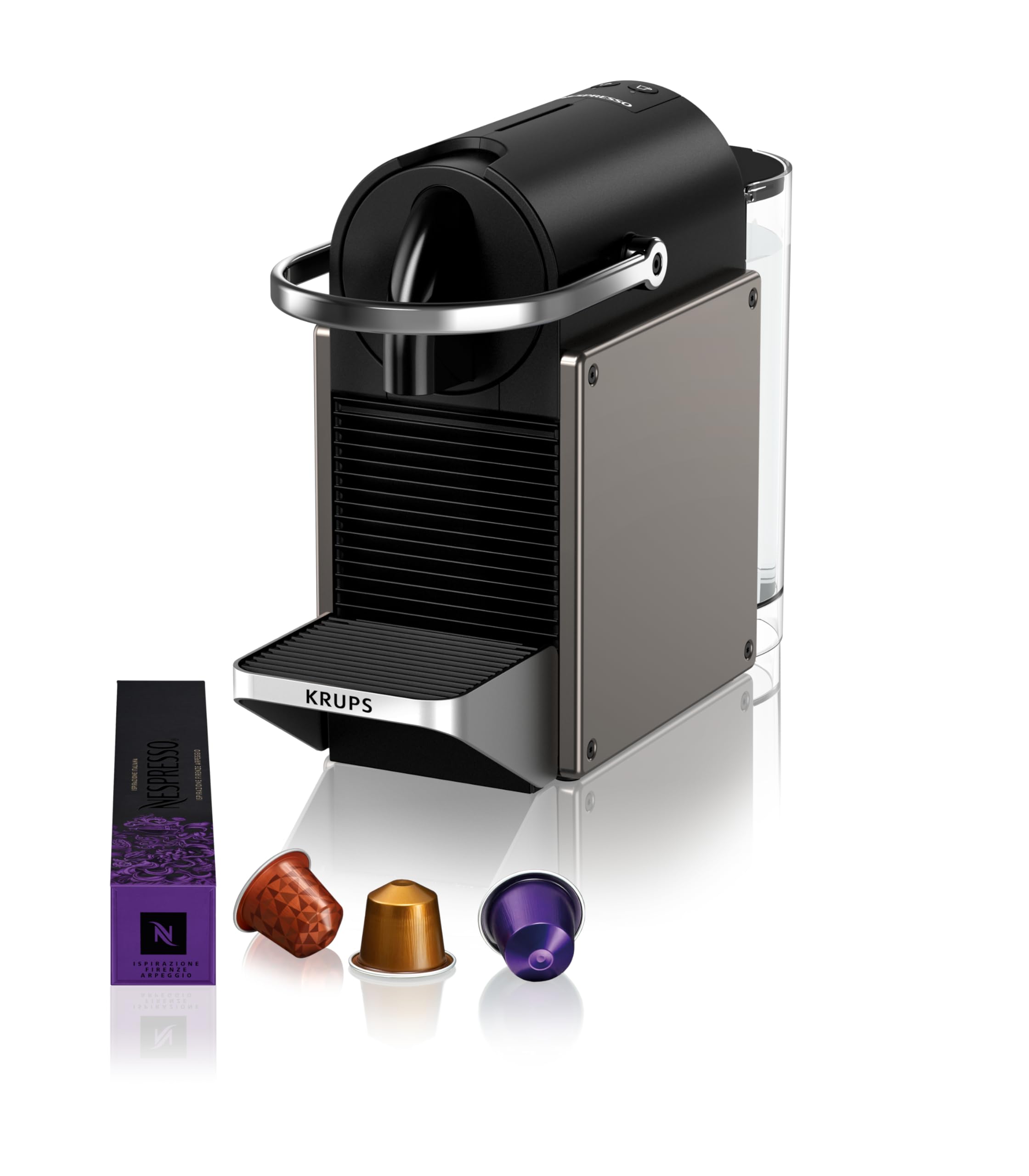 Pixie – Machine à Café à Capsules, Titane